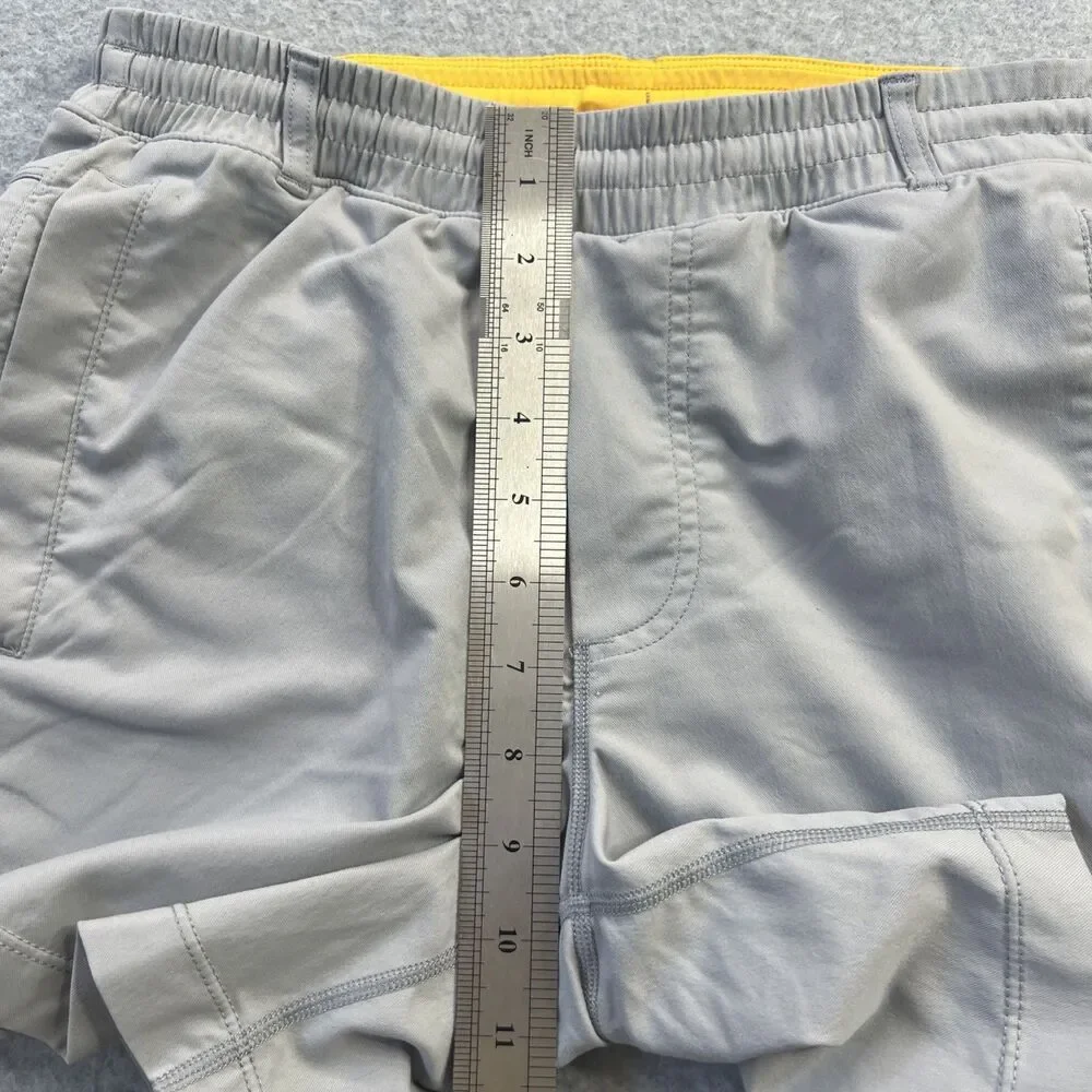 Bird Dogs Shorts Mens Small Gray Yellow Lined Boom for your Boomstick Athletic